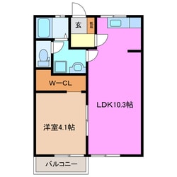 阿倉川駅 徒歩8分 2階の物件間取画像